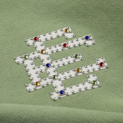 Eric Emanuel Studded Hoodie Green