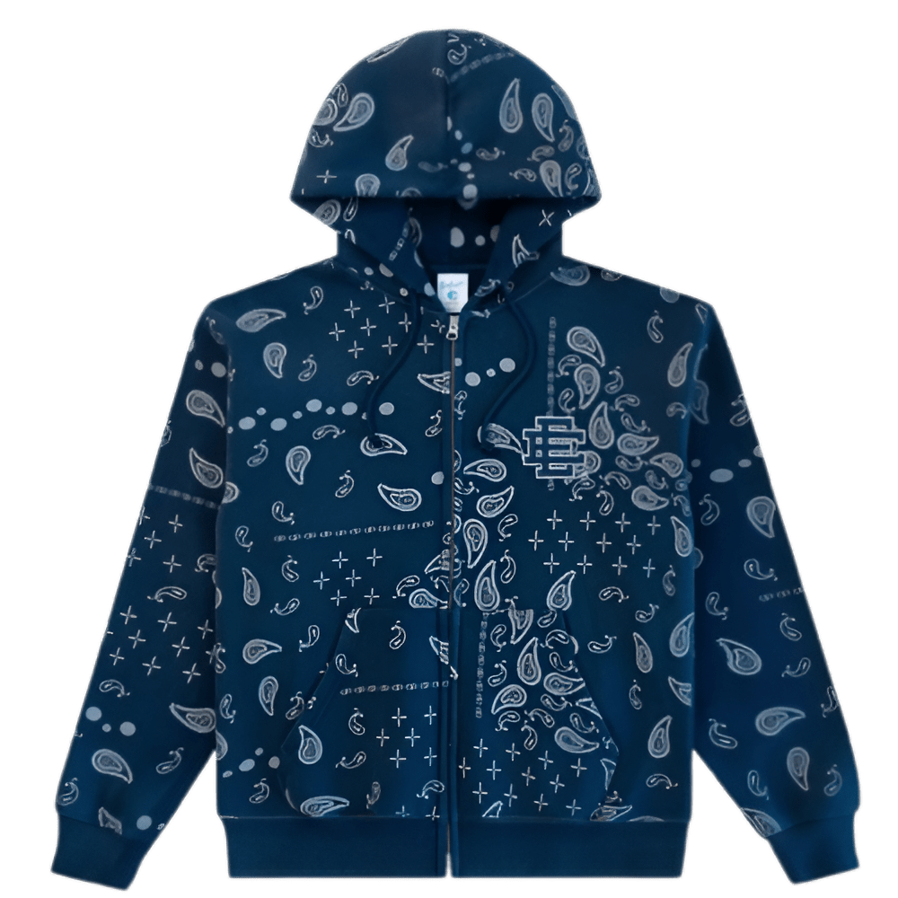 Eric Emanuel paisley zip-up hoodie Eric Emanuel paisley zip-up hoodie