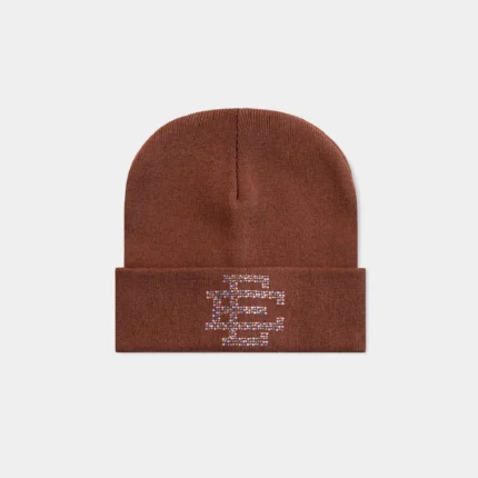 Eric Emanuel swarovski beanie brown